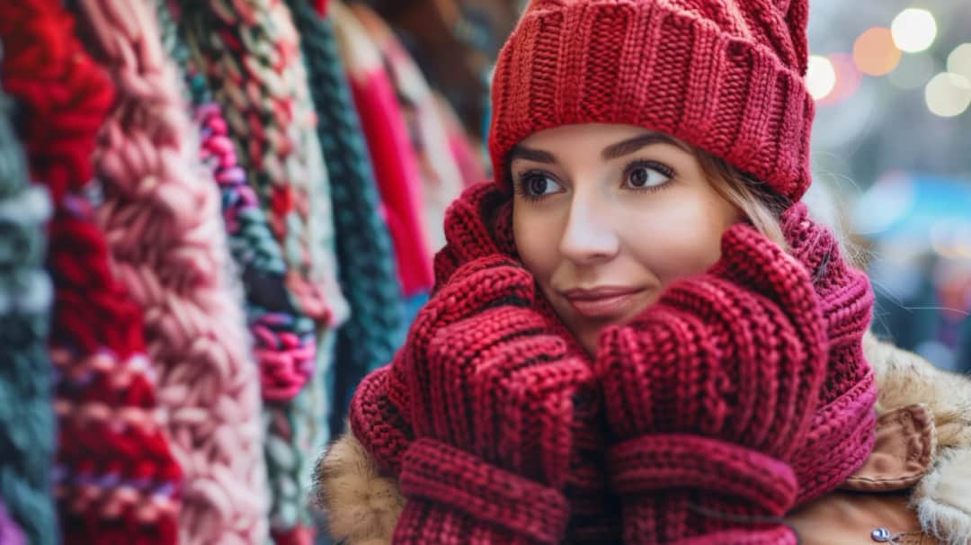 Modne szaliki, czapki i rękawiczki damskie na zimę - trendy 2025
